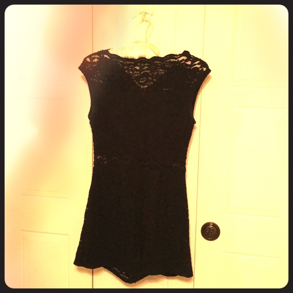 Charlotte Russe Black Lace Romper